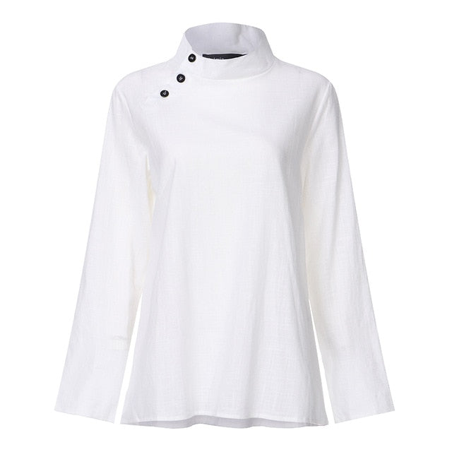 2020 Fashion Tops Tunic Women Long Sleeve Blouses Celmia Autumn Female Button Cotton Linen Shirt Casual Loose Blusas Femme S-5XL