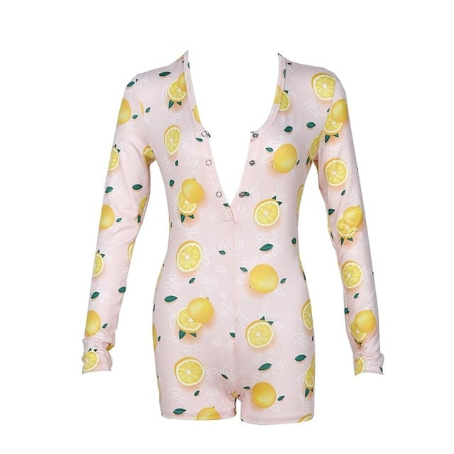 Sexy Women Bodysuit Long Sleeve Deep V Neck Bodycon Stretch Leotard Crop Tops Button Short Romper Pajamas Women Onesies Jumpsuit