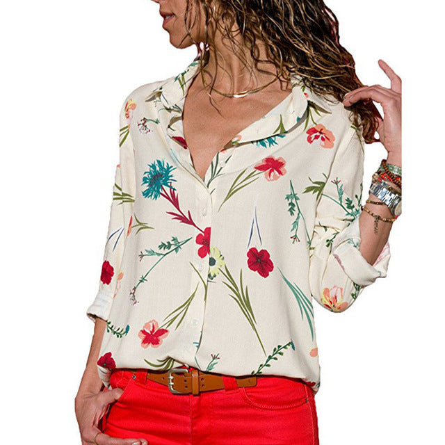 Aachoae blusas femininas 2020 moda manga longa turn down colarinho camisa blusa camisa de escritório casual tops plus size blusas femininas