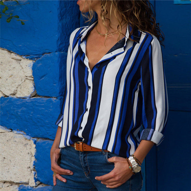 Aachoae blusas femininas 2020 moda manga longa turn down colarinho camisa blusa camisa de escritório casual tops plus size blusas femininas