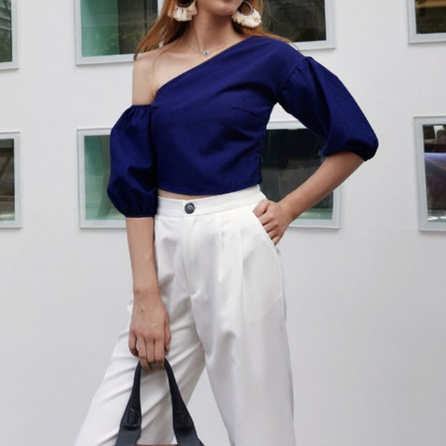 2020 Celmia de moda de las mujeres camisas de manga larga de talla grande de hombros fríos Blusas Tops Casual sueltos damas trabajo elegante Blusas